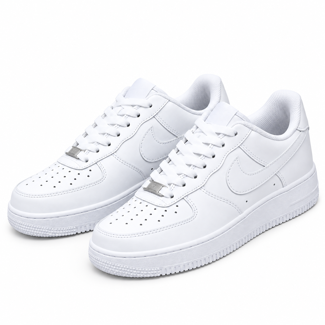 Men’s Classic White Sneakers – Minimalist Casual Shoes - Nike Air Force 1 - White thumbnail 2