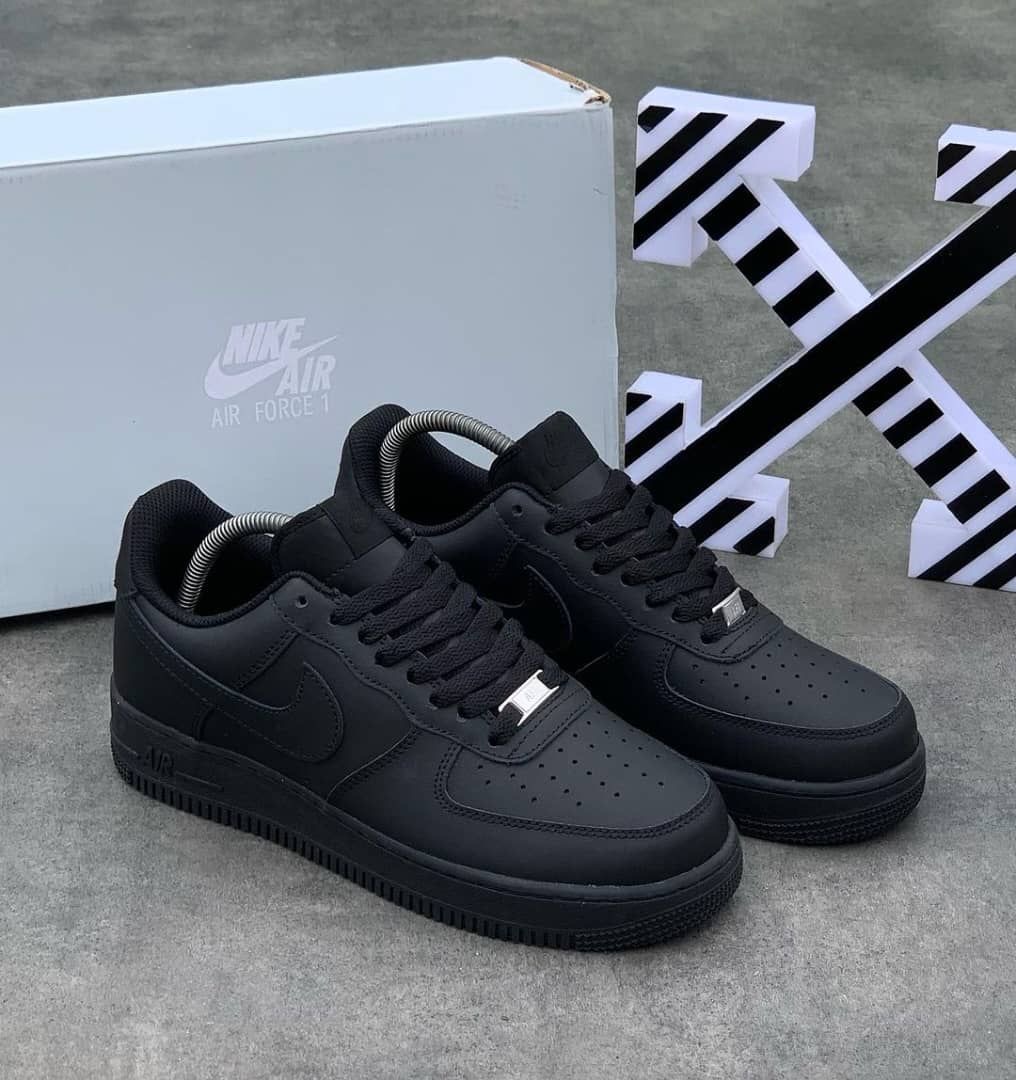 Men’s Classic Black Sneakers – Minimalist Casual Shoes - Nike Air Force 1 - Black thumbnail 2